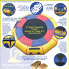 Island Hopper 15' Classic Water Trampoline With Heavy Duty Ladder, Yellow
