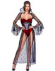 Roma Costume Womens 4Pc Black Widow Bodysuit Costume Small Size In Black/Red