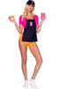 Roma Costume Womens 3Pc Slam Dunk-In Barista Costume Small Size In Black/Pink