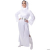 STAR WARS Princess Leia Official Adult Costume - Hooded Dress with Belt and Wig