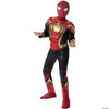 Marvel Integrated Spider-Man Official Youth Halloween Costume - Premium Quality Padded Jumpsuit with Pull On Fabric Mask (M) Red