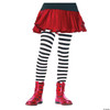 Leg Avenue girls Children's Striped Tights Hosiery, Blk/White, Large US