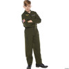Underwraps Flight Suit Khaki Costume Kids Air Force Flight Style with Authentic