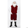 Velvet Santa Vest with Buttons