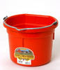 Miller Manufacturing Black Plastic 8 Quart Flat Back Pail P8Fb