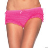 Leg Avenue Women's Micromesh Lace Ruffle Tanga Shorts, Neon Pink, One Size