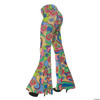 Underwraps Women's Retro 60's Inspired Paisley Costume Bell Bottom Pants, Multi,
