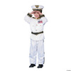 Dress Up America Navy Admiral Costume - White Ship Captain Uniform for kids -