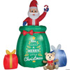Gemmy Animated Airblown Inflatable Santa in a Gift Sack 10ft Tall