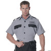 Underwraps Men's Prison Guard Shirt, Grey/Black, One Size - One Size Fits All