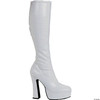 Ellie Shoes Women's Chacha Boots - 5-Inch Platform Go Go Boots, White, Size 9