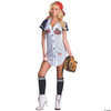 Dreamgirl Women's Grand Slam Baseball Costume, Lt. Blue X-Large,