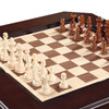 Bluewave Fortress Chess, Checkers & Backgammon Pedestal Game Table & Chairs Set - Mahogany