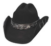 NEW Bullhide Hats 0438Bl Gunfighters Collection Jesse Large Black Cowboy Hat