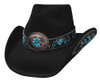 NEW Bullhide Hats 0476Bl All For Good Small Black/Blue Cowboy Hat