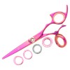 Sharkfin Shears Professional Plus Right Handed Swivel PINK 5.5" Scissors