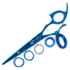 Sharkfin Shears Professional Plus Right Handed Swivel BLUE 5.5" Scissors