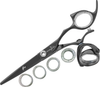 Sharkfin Shears Professional Plus Right Handed Super Swivel BLACK 5.5" Scissors