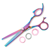 Sharkfin Shears Professional Plus Right Hand Non-Swivel RAINBOW 30 Tooth Thinner