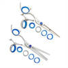 Sharkfin Professional Left Hand Swivel STAINLESS 7" Shear & 40 Tooth Blender Set