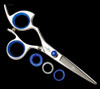 Sharkfin Shears Professional Left Hand Non-Swivel Stainless 5.5" Scissors