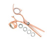 Sharkfin Shears Professional Left Handed Super Swivel Rose Gold 28 Tooth Thinner