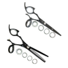 Sharkfin Professional Left Handed Swivel BLACK 6.25" Shear & 28Tooth Thinner Set