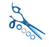 Sharkfin Shears Professional Left Handed Super Swivel Blue 28 Tooth Thinner