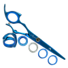 Sharkfin Shears Professional Left Handed Super Swivel Blue 5.5" Scissors