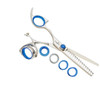 Sharkfin Shears Professional Left Hand SuperSwivel Stainless 15 Tooth Texturizer