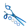 Sharkfin Shears Professional Left Handed Swivel Blue 28 Tooth Thinner