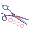 Sharkfin Shears Professional Plus Left Hand Swivel Rainbow 40 Tooth Blender