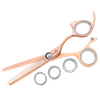 Sharkfin Shears Professional Right Handed Non-Swivel ROSE GOLD 30 Tooth Thinner