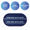 Blue Wave WC832-4 Above-Ground 12 Year Winter Cover For 18' x 34' Oval Pool