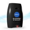 EyeVac Air 2-in-1 Touchless Vacuum and HEPA Air Purifier in Black with Black Canister