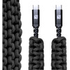 Dark Energy USB C to C Paracord Cable  Black