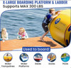 Island Hopper Versatile 2-In-1 Inflatable Boarding Buddy And Lounge Platform