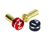 New 1Up Racing Lowpro Bullet Plugs & Grips - 5Mm - Black/Red