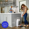 EyeVac Air 2-in-1 Touchless Vacuum and HEPA Air Purifier in Black with Black Canister