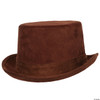 Underwraps Unisex Adult Faux Suede Steampunk Top Hat-Brown, One Size Costume -