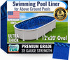FreeTime Fun AG 12'x20' Oval 52" Deep Multi-Bead Liner Azure Peak