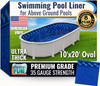 FreeTime Fun AG 12'x16' Oval 52" Deep Multi-Bead Liner Azure Peak