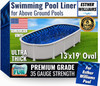 FreeTime Fun OG EW/JW 13'x19' Oval 52" Deep Liner Azure Peak