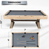 FreeTime Fun 7' Rockford Multi-Game Table in Rustic Oak Dining/Pool/Ping Pong