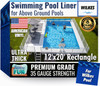 FreeTime Fun OG Wilkes 12'x20' Rect 48" Deep Liner Azure Peak