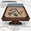 FreeTime Fun 7' Rockford Multi-Game Table in Espresso Dining/Pool/Ping Pong