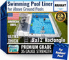 FreeTime Fun OG Radiant 8'x12' Rect 52" Deep Std Bead Liner Azure Peak