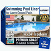 FreeTime Fun OG Radiant 14'x24' Freeform 52" Deep Liner Azure Peak