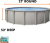 FreeTime Fun AG 27' Rd 52" Deep Multi-Bead Liner Azure Peak