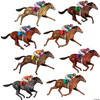 Beistle Race Horse Props 8-Count – 29" Cutout Horse Images Printed on 2 Clear